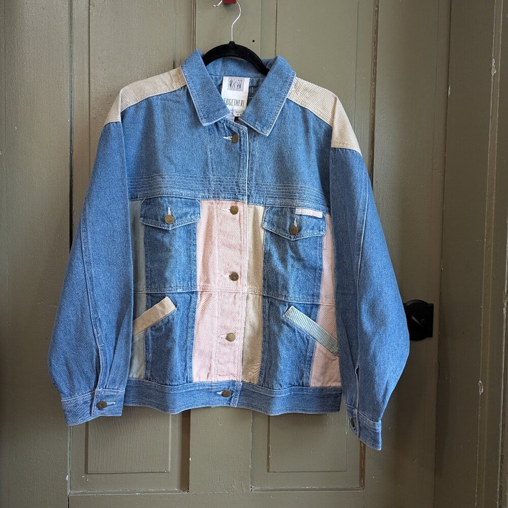 Vintage Together Denim Jacket - Missy Med. Multi Color NWT